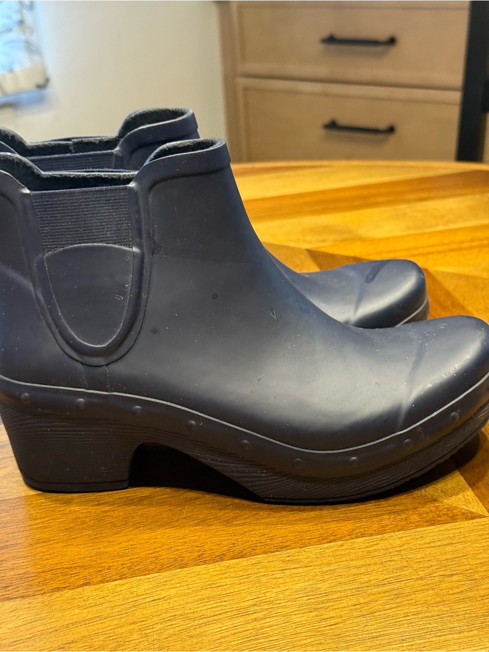 Dansko Navy Short Rain Clogs Boots size 37
